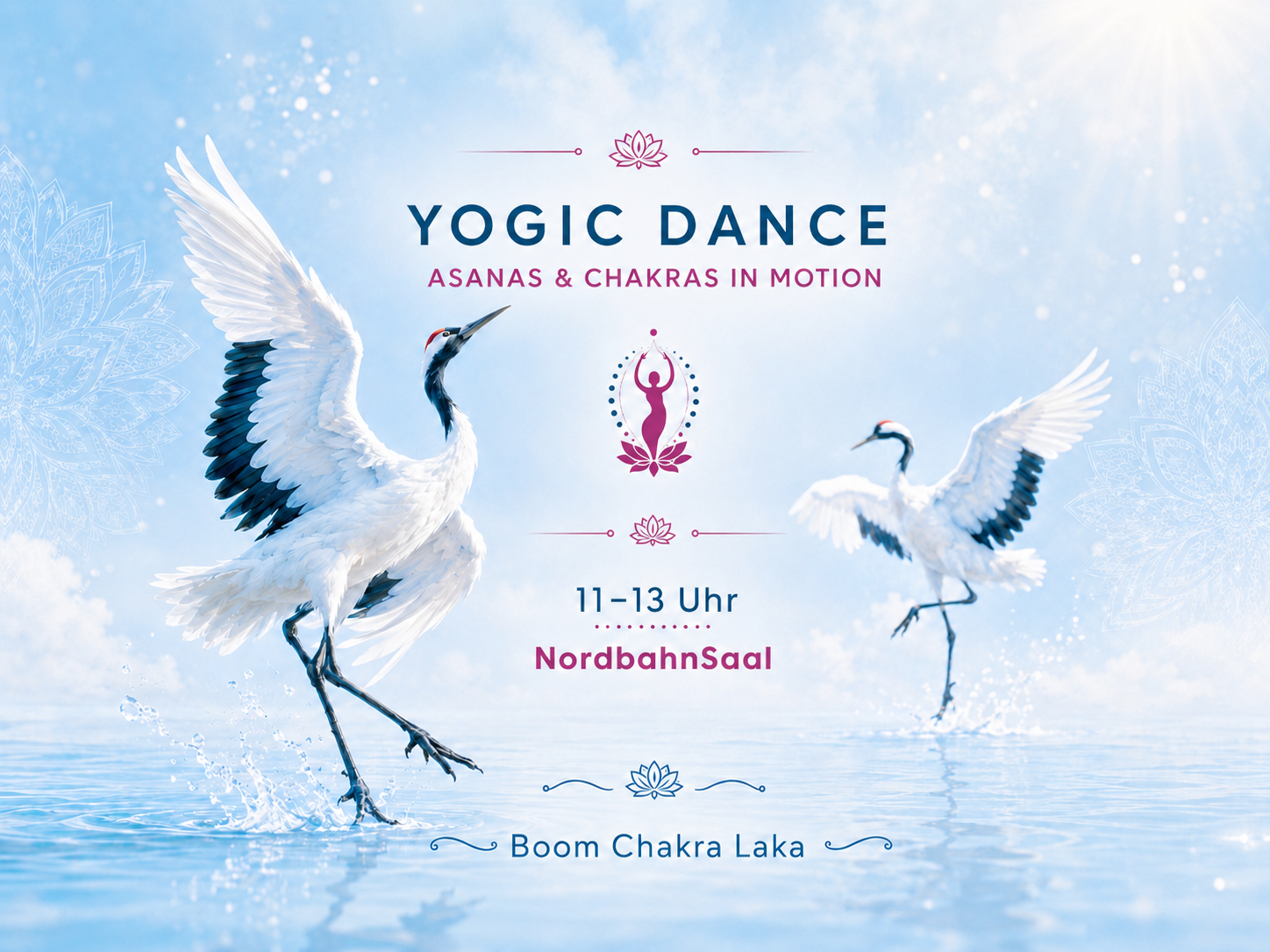 Yogic Dance bei Boom Chakra Laka mit Dunkelbunt im Wiener NordbahnSaal